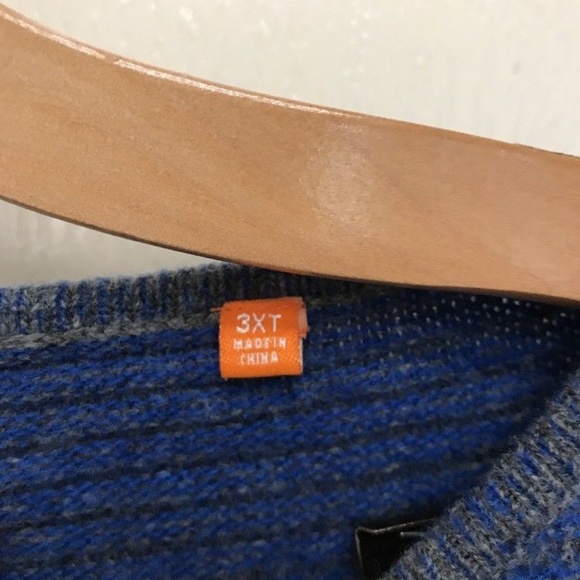 Vertical by robert comstock Men V neck Sweater 3XT - Picture 4 of 6